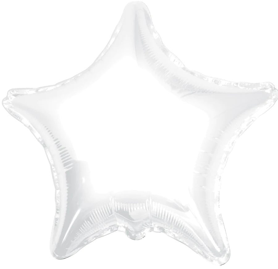 Star White Shaped 4" Flat 34015