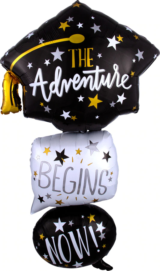 Grad Cap Bubbles 35" x 61" - (Single Pack). 3743101 - Lift balloons 