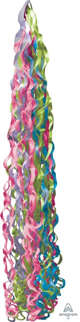 34" Twirlz Tail Medium - Jewel Tones - Lift balloons 