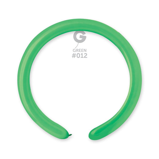 Solid Balloon Green D4(260)-012.  2 inch - Lift balloons 