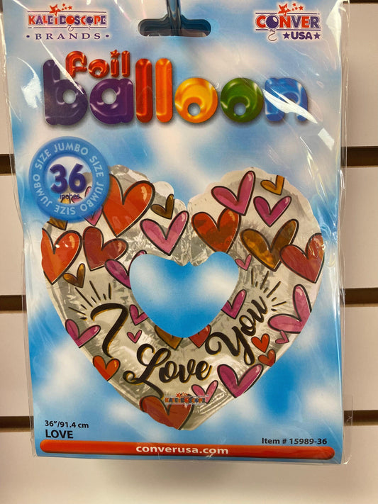 Trendy Hearts Shape Foil Balloon 36 inch - Lift balloons 