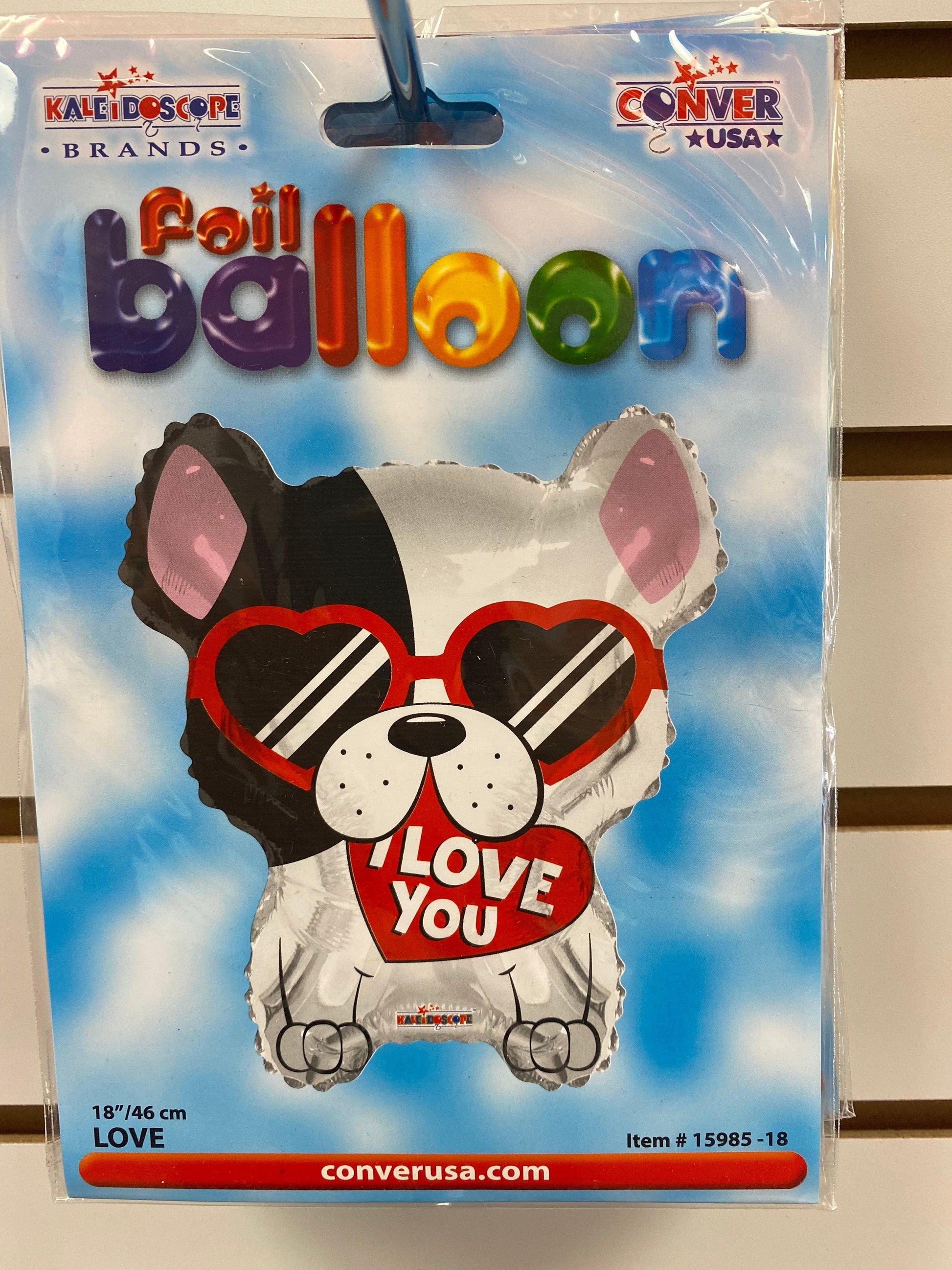 I Love You Dog With Glasses 18 inch - Lift balloons 