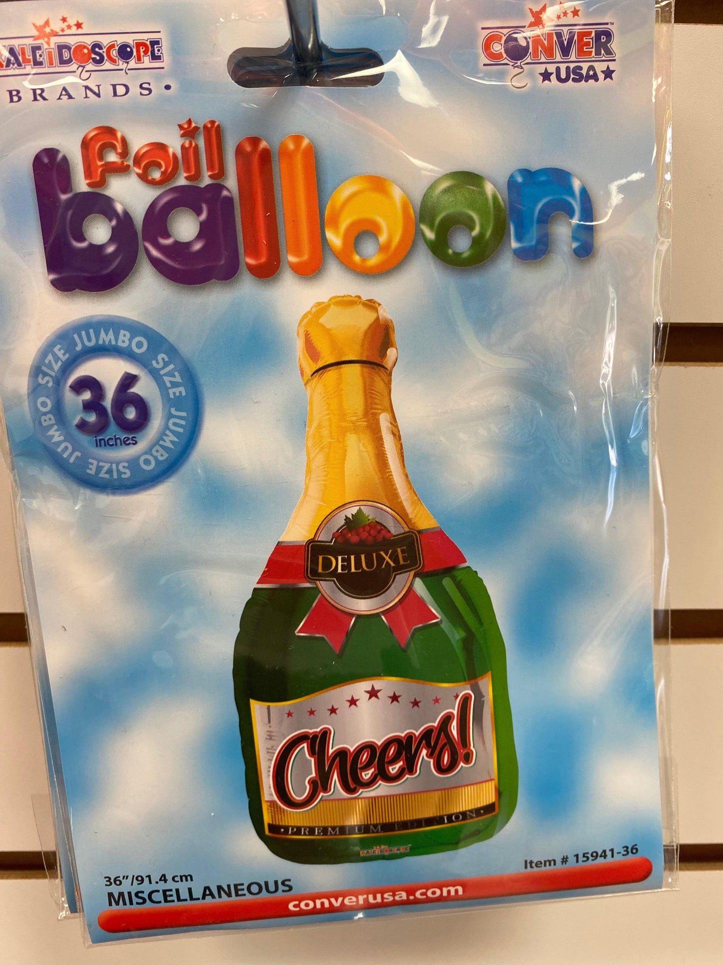 Cheers Champagne Bottle. 36 inch - Lift balloons 