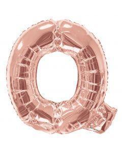 Q Rose Gold Foil Letters 34 inch - Lift balloons 