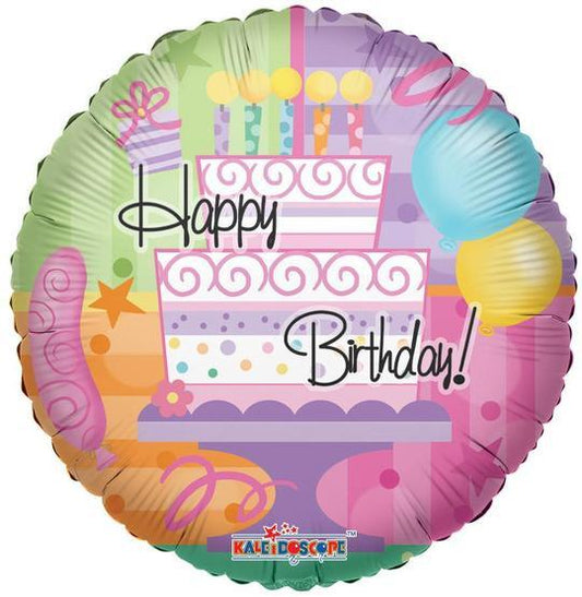 Cake Birthday Themed Foil Balloon - 18" inch - Lift balloons 