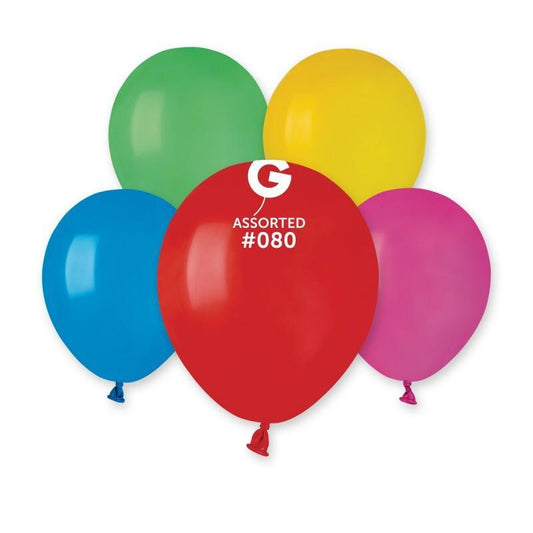 Solid Balloon Assorted #080 - 5 inch - Lift balloons 