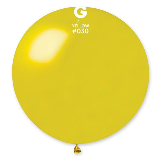 Metallic Balloon Yellow GM30-030    31 inch - Lift balloons 